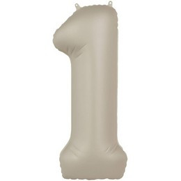 34 inch-es 1 Matt Krémfehér - Creamy Latte Számos Super Shape Fólia Lufi