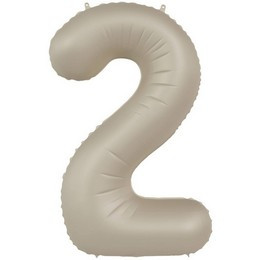 34 inch-es 2 Matt Krémfehér - Creamy Latte Számos Super Shape Fólia Lufi