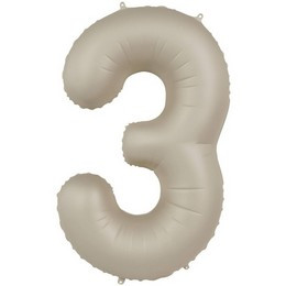 34 inch-es 3 Matt Krémfehér - Creamy Latte Számos Super Shape Fólia Lufi