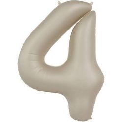   34 inch-es 4 Matt Krémfehér - Creamy Latte Számos Super Shape Fólia Lufi