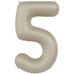 34 inch-es 5 Matt Krémfehér - Creamy Latte Számos Super Shape Fólia Lufi