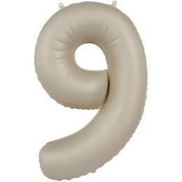 34 inch-es 9 Matt Krémfehér - Creamy Latte Számos Super Shape Fólia Lufi