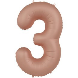 34 inch-es 3 Matt Púderrózsaszín - Vintage Rose Számos Super Shape Fólia Lufi