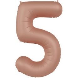   34 inch-es 5 Matt Púderrózsaszín - Vintage Rose Számos Super Shape Fólia Lufi