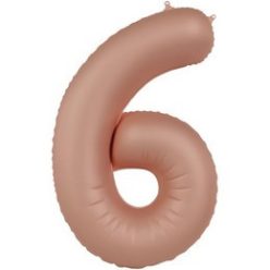   34 inch-es 6 Matt Púderrózsaszín - Vintage Rose Számos Super Shape Fólia Lufi