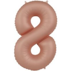   34 inch-es 8 Matt Púderrózsaszín - Vintage Rose Számos Super Shape Fólia Lufi