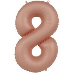   34 inch-es 8 Matt Púderrózsaszín - Vintage Rose Számos Super Shape Fólia Lufi