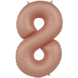 34 inch-es 8 Matt Púderrózsaszín - Vintage Rose Számos Super Shape Fólia Lufi