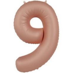   34 inch-es 9 Matt Púderrózsaszín - Vintage Rose Számos Super Shape Fólia Lufi