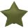 18 inch-es Matt Zöld - Olive Green Csillag Fólia Lufi