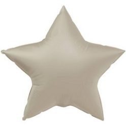   18 inch-es Matt Krémfehér - Creamy Latte Csillag Fólia Lufi