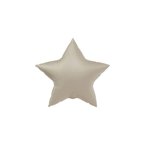 18 inch-es Matt Krémfehér - Creamy Latte Csillag Fólia Lufi