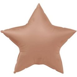   18 inch-es Púderrózsaszín - Vintage Rose Csillag Fólia Lufi
