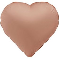   18 inch-es Púderrózsaszín - Vintage Rose Szív Fólia Lufi