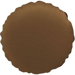 18 inch-es Matt Barna - Chocolate Brown Kerek Fólia Lufi
