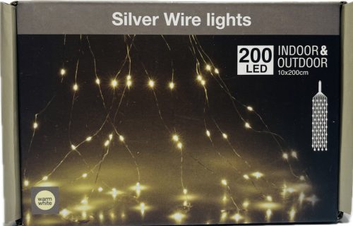 Égő Ledes 200led 10*200cm meleg fehér 220V IP44