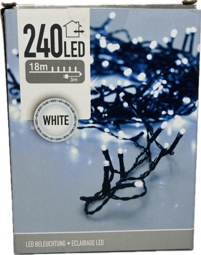Égő Ledes 240led 18m hideg fehér 220V IP44