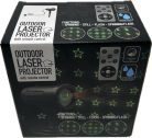 Lézerprojektor távirányítós Zöld fény+3 minta+időzítő IP44