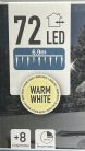 Jégcsap 72 led meleg fehér, 8 funkció, időzítő  6,9m (20/30cm jégcsapok 9db)