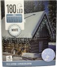 Égő Ledes 180led 6m jégcsap hideg fehér 220V IP44 8 funkció