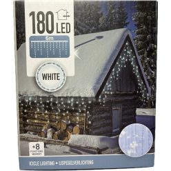   Égő Ledes 180led 6m jégcsap hideg fehér 220V IP44 8 funkció