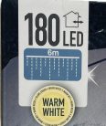 Égő Ledes 180led 6m jégcsap meleg fehér 220V IP44 8 funkció