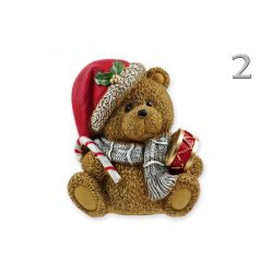 Karácsonyi maci figura 14cm 