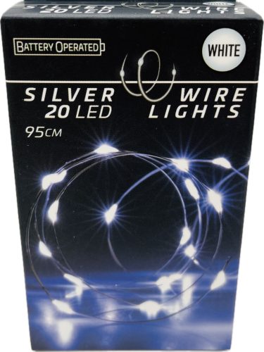 Égő Ledes 20led 95cm hideg fehér elemes