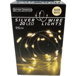 Égő Ledes 20led 95cm meleg fehér elemes