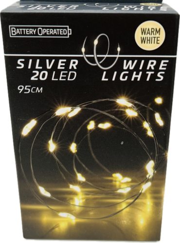 Égő Ledes 20led 95cm meleg fehér elemes