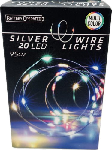 Égő Ledes 20led 95cm szines elemes