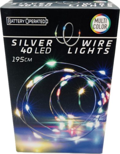 Égő Ledes 40led 195cm szines elemes