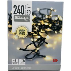 Égő Ledes 240led 18m meleg fehér 220V IP44 8 funkció