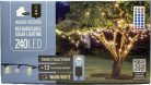 Égő Ledes 240led 18m meleg fehér Solar+USB töltő+távirányító 13 funkció