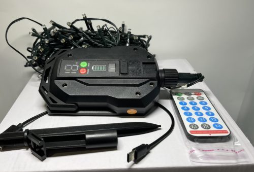 Égő Ledes 240led 18m meleg fehér Solar+USB töltő+távirányító 13 funkció