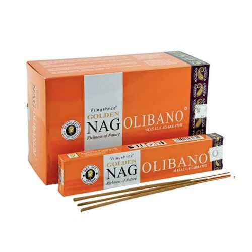 GOLDEN Füstölő 15g Nag Olibanum Olibano tömjén füstölő 