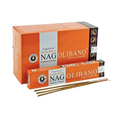 GOLDEN Füstölő 15g Nag Olibanum Olibano tömjén füstölő 