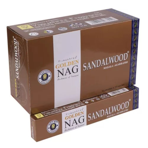 GOLDEN Füstölő 15g  Nag Sandalwood