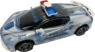 Autó elemes Police kék, fehér Hangot ad ki, lendkerekes