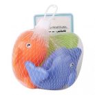 Kádjáték klt., tengeri állat, soft, 3 db, 2 féle, 9x8 cm hálós