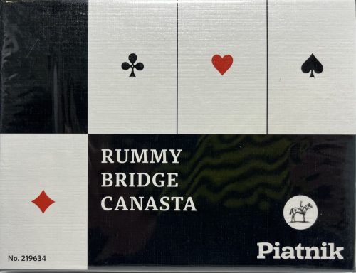 Römi kártya fekete dobozos (RUMMY BRIDGE CANASTA)