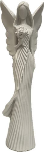 Angyal 31cm Kerámia Fehér