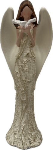 Angyal Polyrezin galambbal 14,5cm