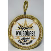 Edényalátét Kerámia "Vigyázat NYUGDÍJAS! Mindent tud és van ideje elmondani!"
