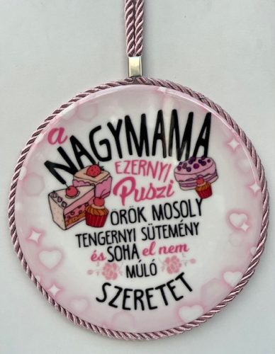 Edényalátét Kerámia "NAGYMAMA ezernyi puszi"