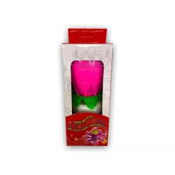 Zenélős virág gyertya B6930-13   Leírás: 15cm
