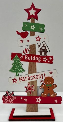 Fa  Karácsonyfa kicsi 22cm magas talpas