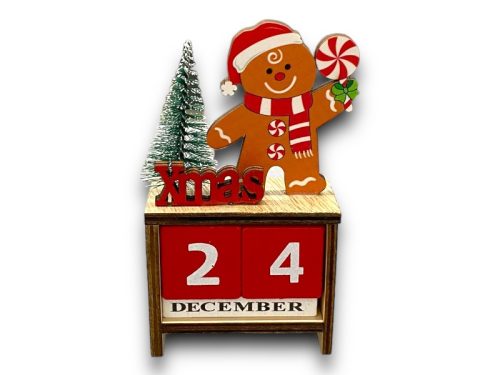 Öröknaptár fából Karácsonyi Mézi "Xmas"