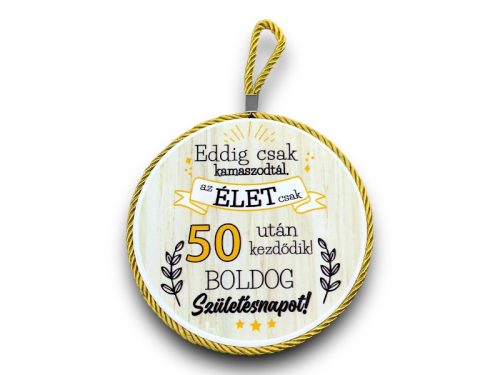 Edényalátét Kerámia "50 BOLDOG SZÜLETÉSNAPOT"
