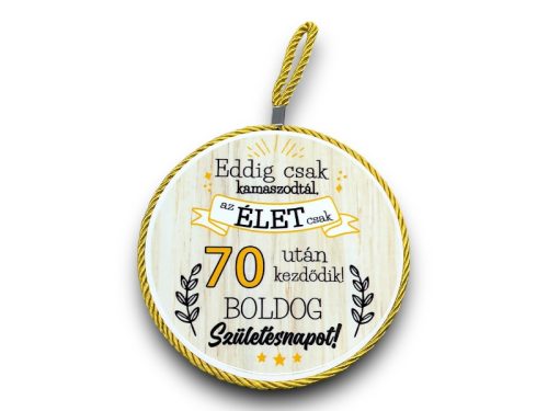 Edényalátét Kerámia "70 BOLDOG SZÜLETÉSNAPOT"